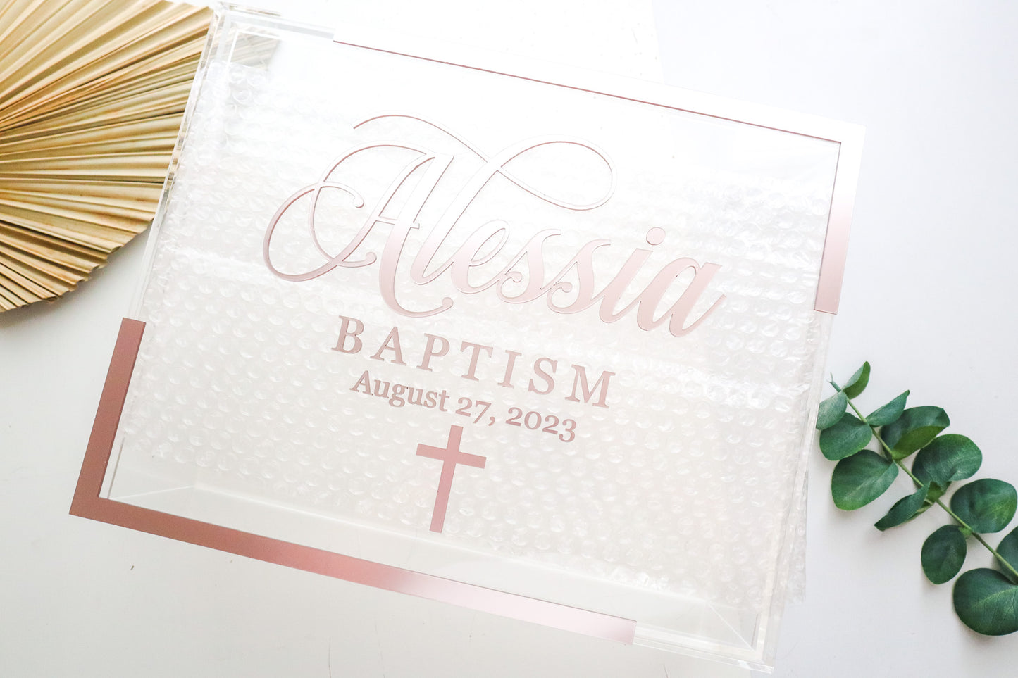 LARGE BAPTISM ACRYLIC GIFT BOX