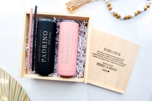 Padrinos de Bautizo Gift Set, Regalo Para Bautismo Gift