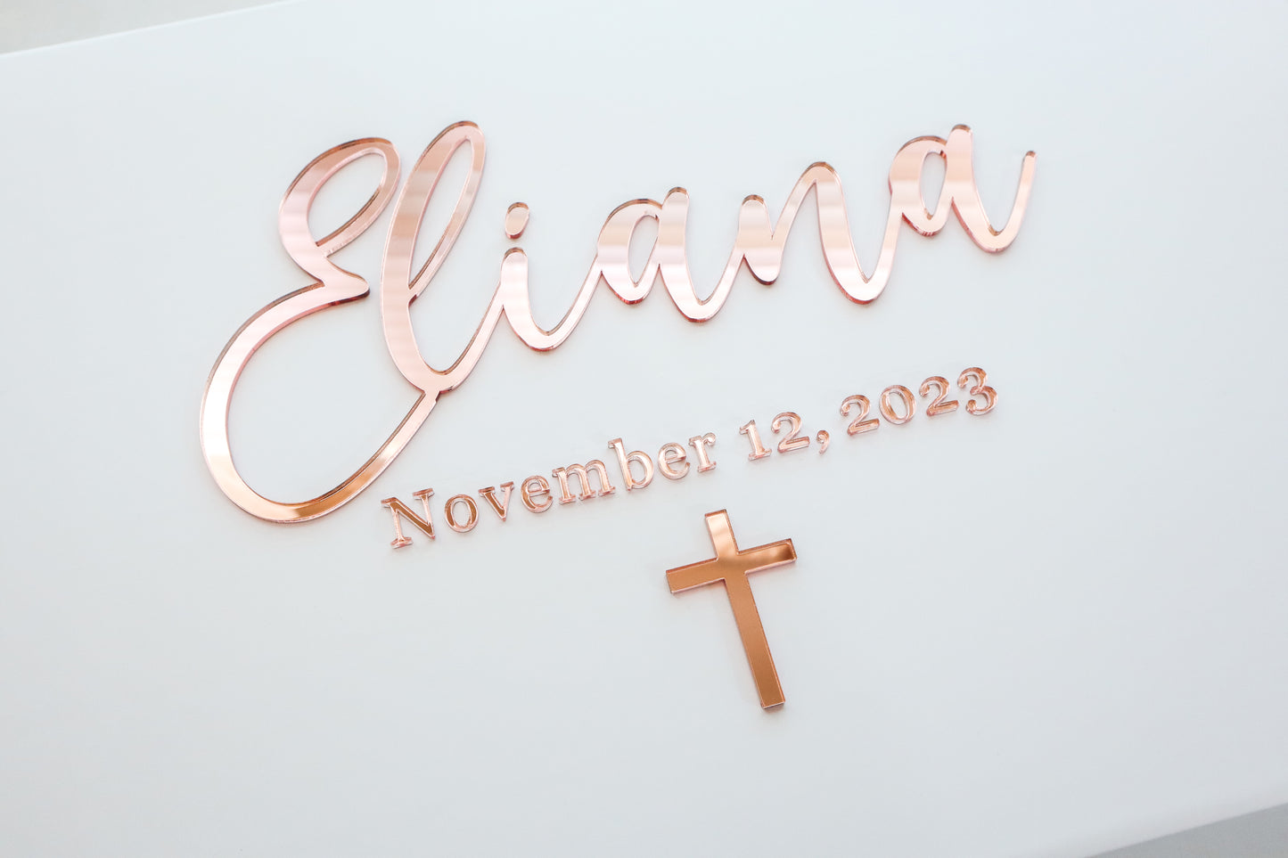 Baptism Magnetic Gift Box With 3D Acrylic Name | First Holy Communion | Christening