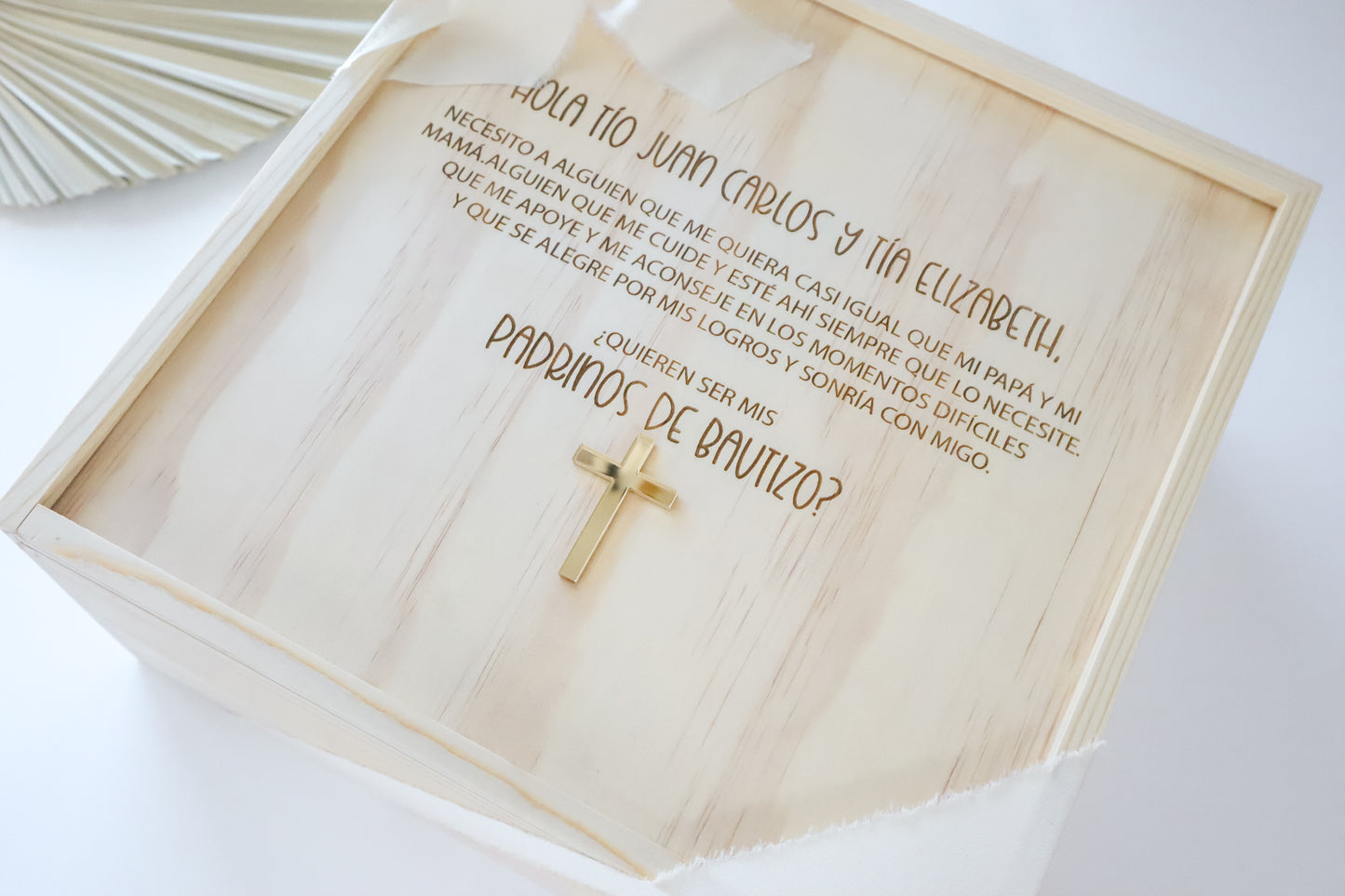 REGALO PARA BAUTISMO WOODEN GIFT BOX