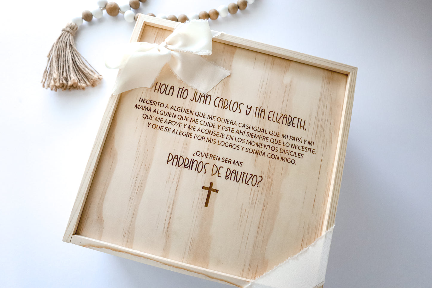REGALO PARA BAUTISMO WOODEN GIFT BOX