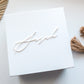 White Magnetic Gift Box With 3D Acrylic Name