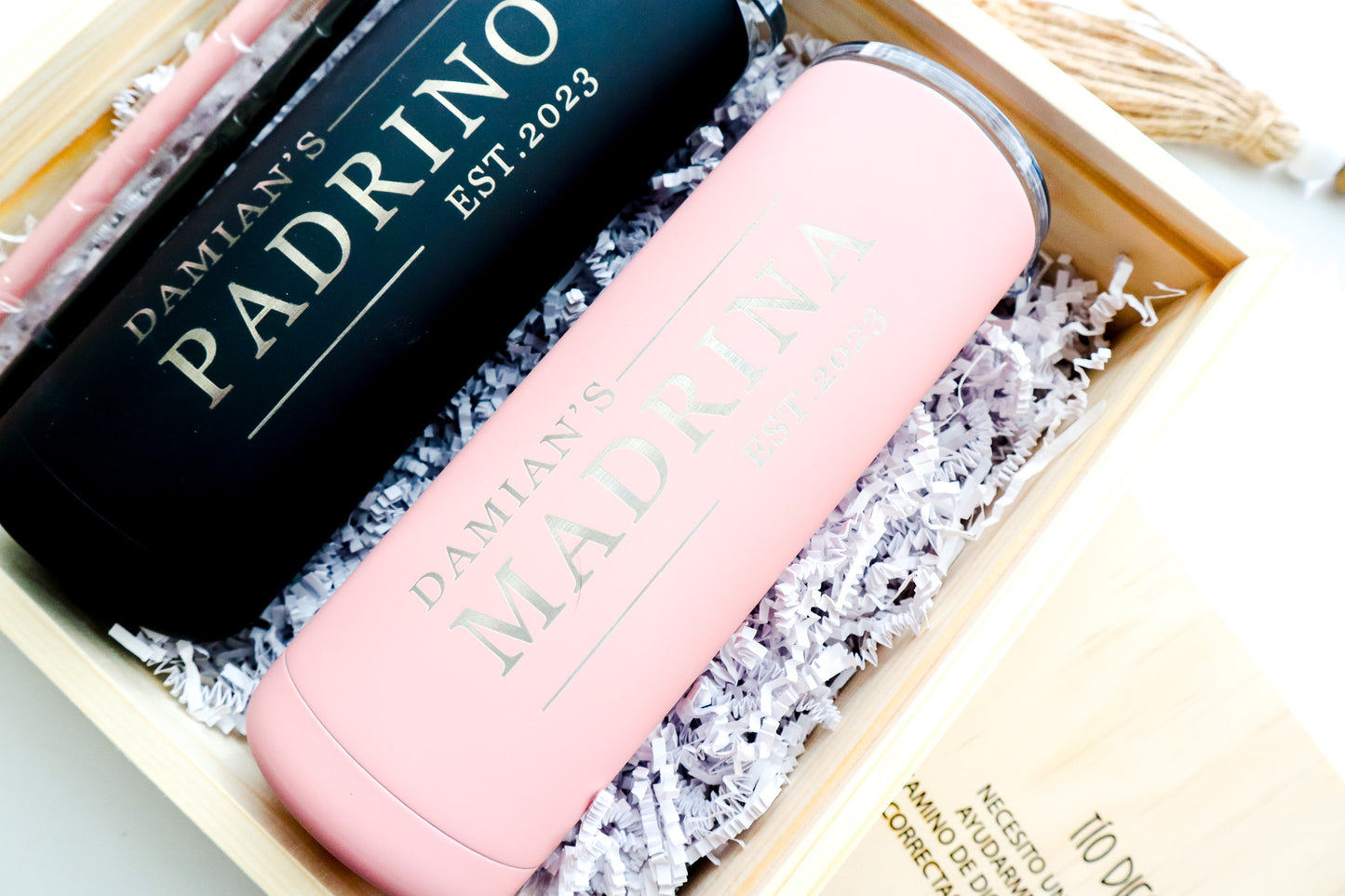 Padrinos de Bautizo Gift Set, Regalo Para Bautismo Gift